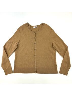 Gap brown cotton cardigan XL round neck womens Office casual everyday